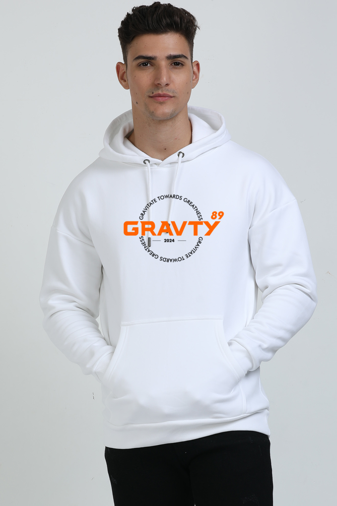GRAVTY- Gravitate Towards Greatness | Oversized White Hoodie