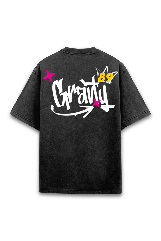 Vibe Check - Acid Wash Oversized T-Shirt