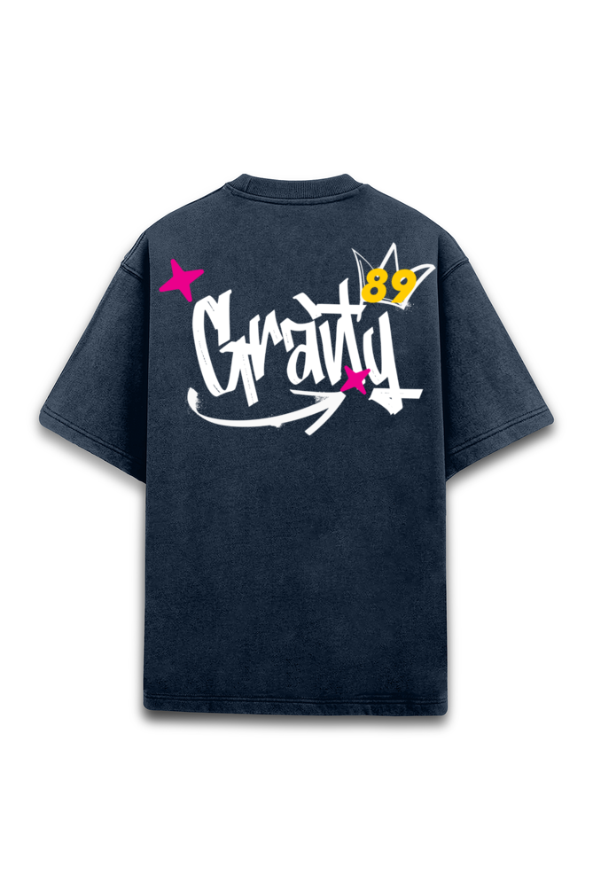 Vibe Check - Acid Wash Oversized T-Shirt