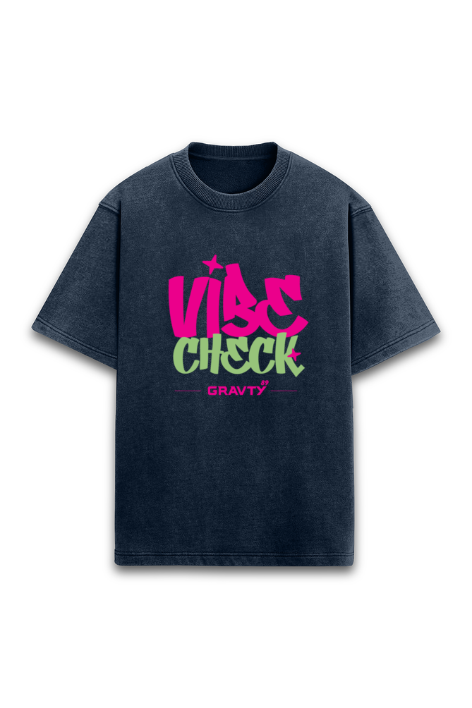 Vibe Check - Acid Wash Oversized T-Shirt