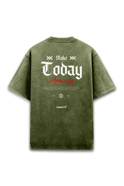 GRAVTY- Make Today Amazing - Acid Wash T-shirt