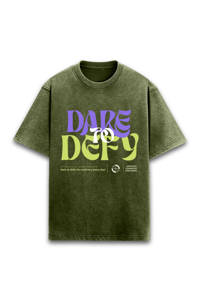 Dare to Defy - Acid Wash Oversized T-Shirt