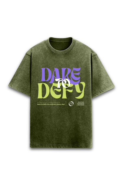Dare to Defy - Acid Wash Oversized T-Shirt