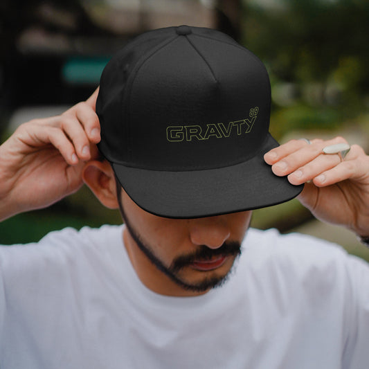 GRAVTY- Unisex Baseball Cap Black (Glow in the dark)