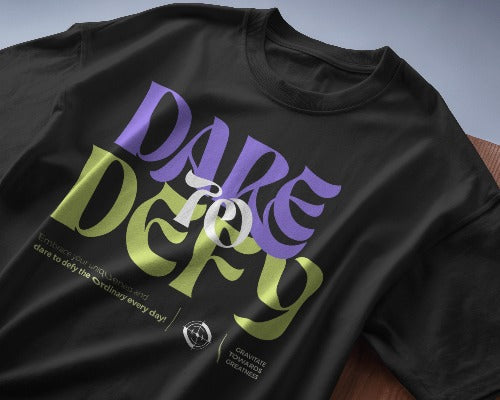 Dare to Defy - Acid Wash Oversized T-Shirt