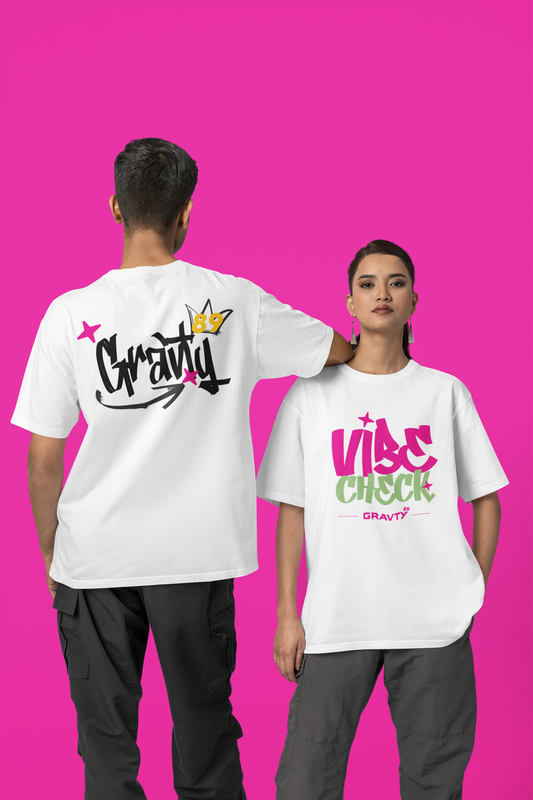 Vibe Check- Oversized Classic White T-Shirt