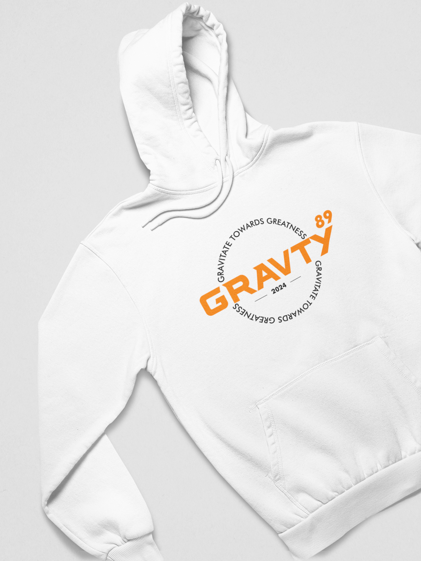 GRAVTY- Gravitate Towards Greatness | Oversized White Hoodie
