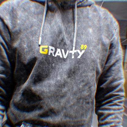 GRAVTY- Dare to Defy | Vintage Black Hoodie
